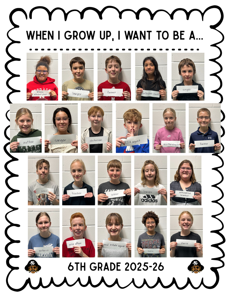 6th grade "when I grow up" poster