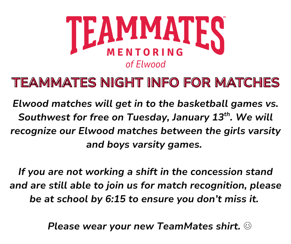 Elwood TeamMates Night info