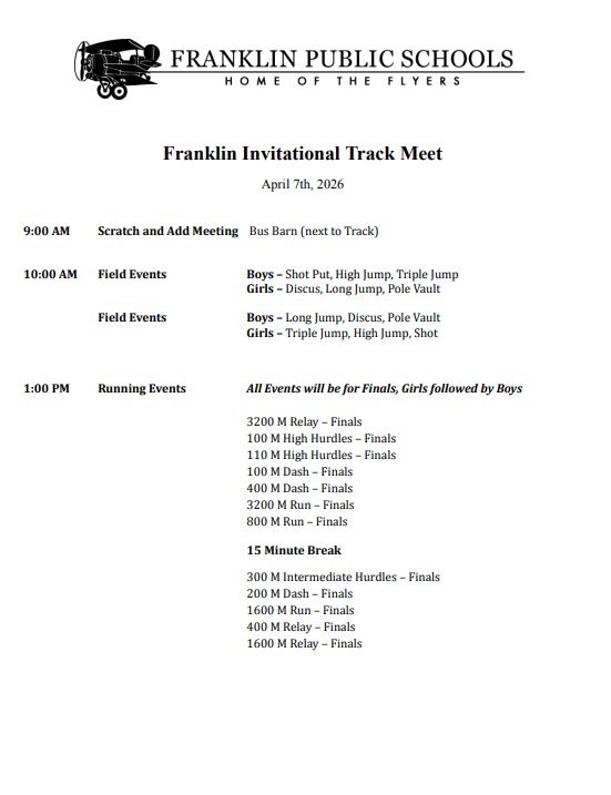 Franklin Schedule