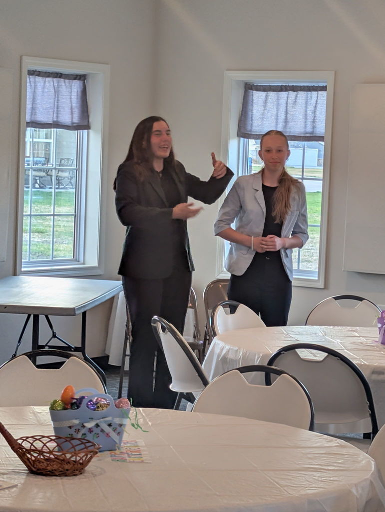Kara Brockman and Lauren Cunningham_Duet Speech to P. E. O. Lexington Chapter