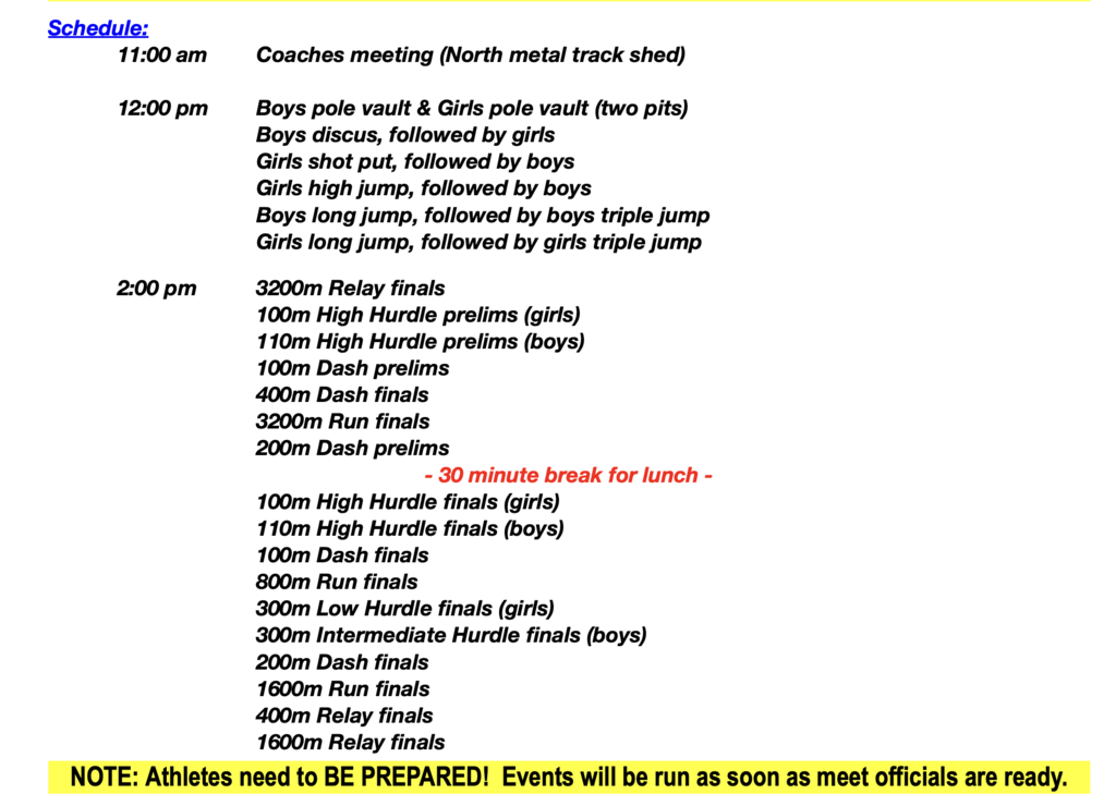 Don Bader Invite Schedule