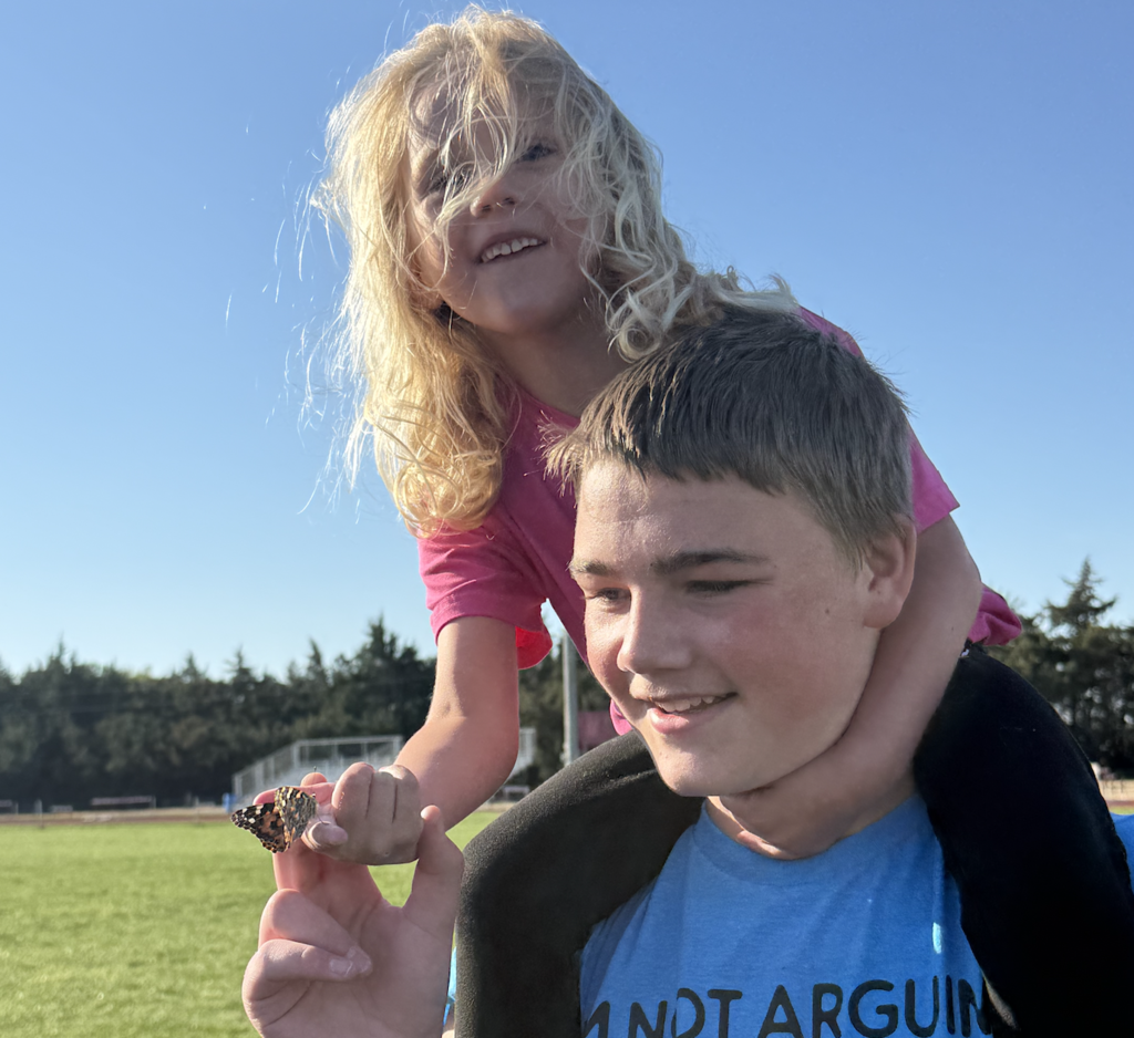 Releasing butterflies