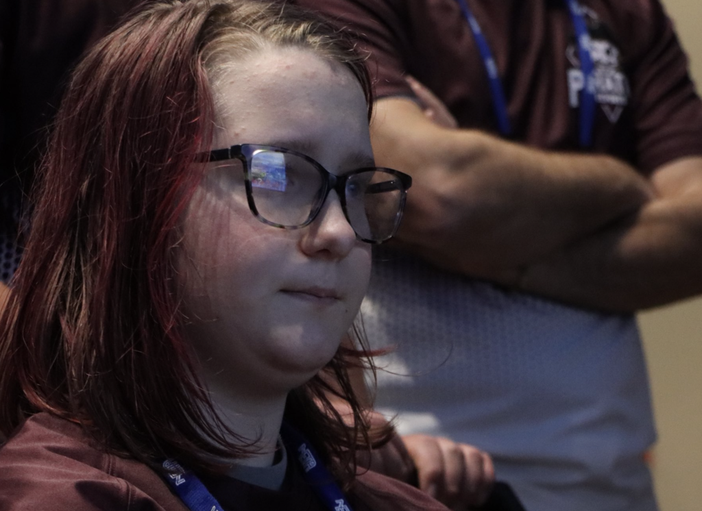 One of our players focused on competing in her game.