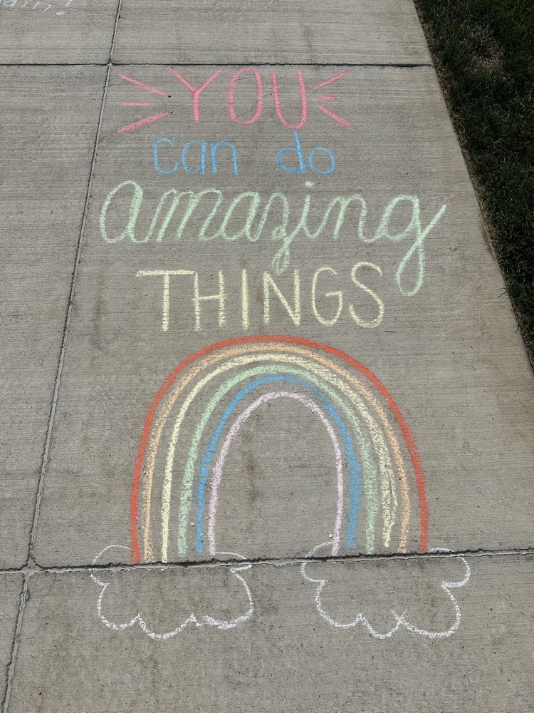 First day chalk doodles