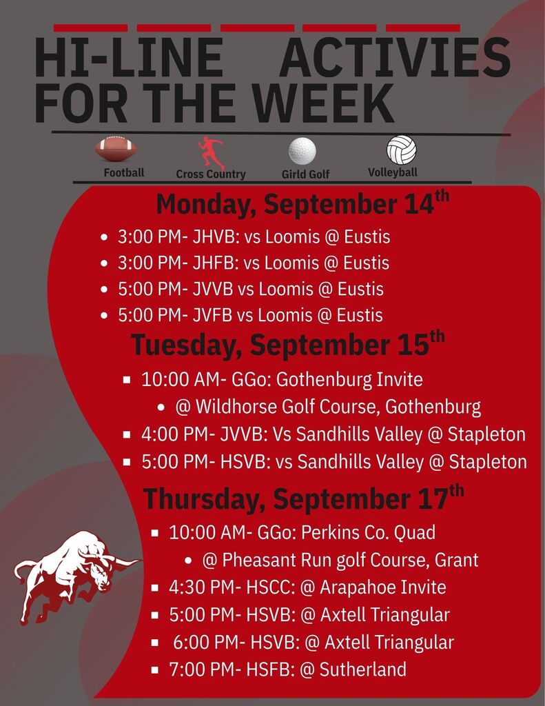 This week's Activities