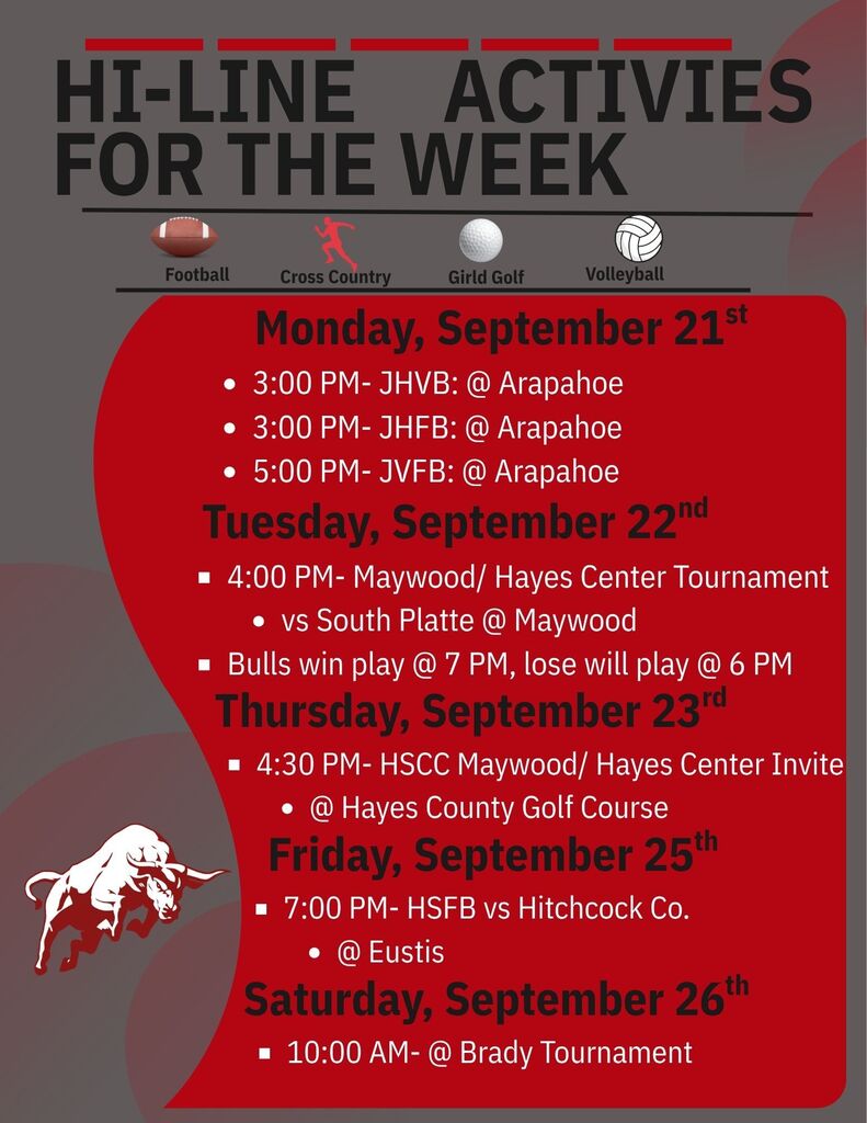 This week's Activities
