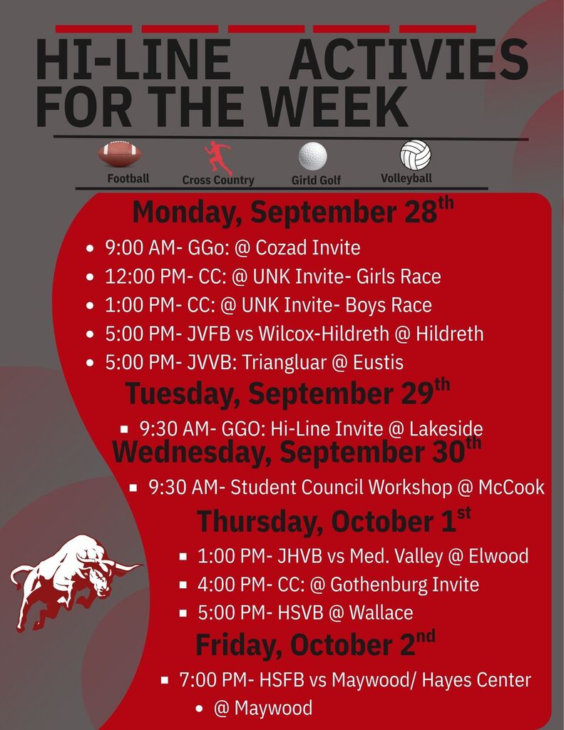 This week's Activities