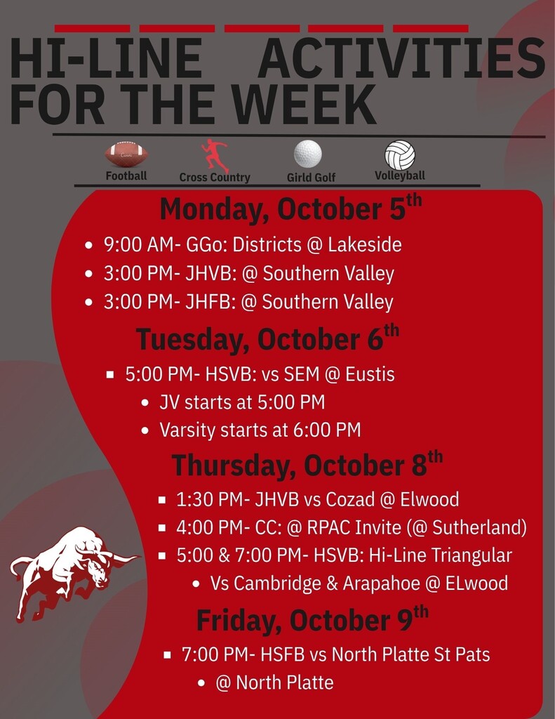This week's Activities