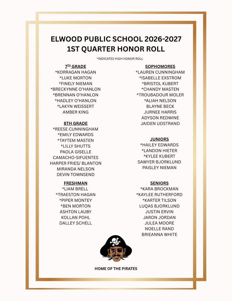 Image of 2026-2027 Qtr. 1 Honor Roll
