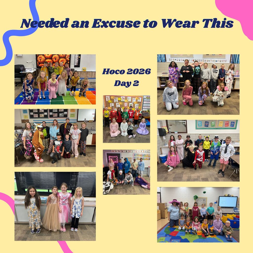 Students and staff who dressed up for "Needed an Excuse to Wear This" during Homecoming Week