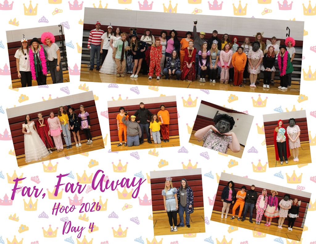 Students and staff who dressed up for "Far, Far Away" during Homecoming Week
