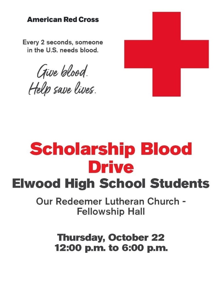 Notification of then next blood drive on October 22