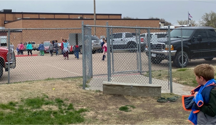 First Graders making their way back to class!