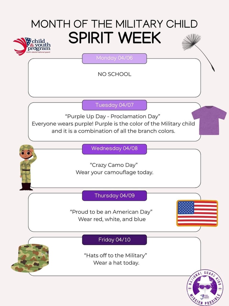 Month of the Military Child dress up Week