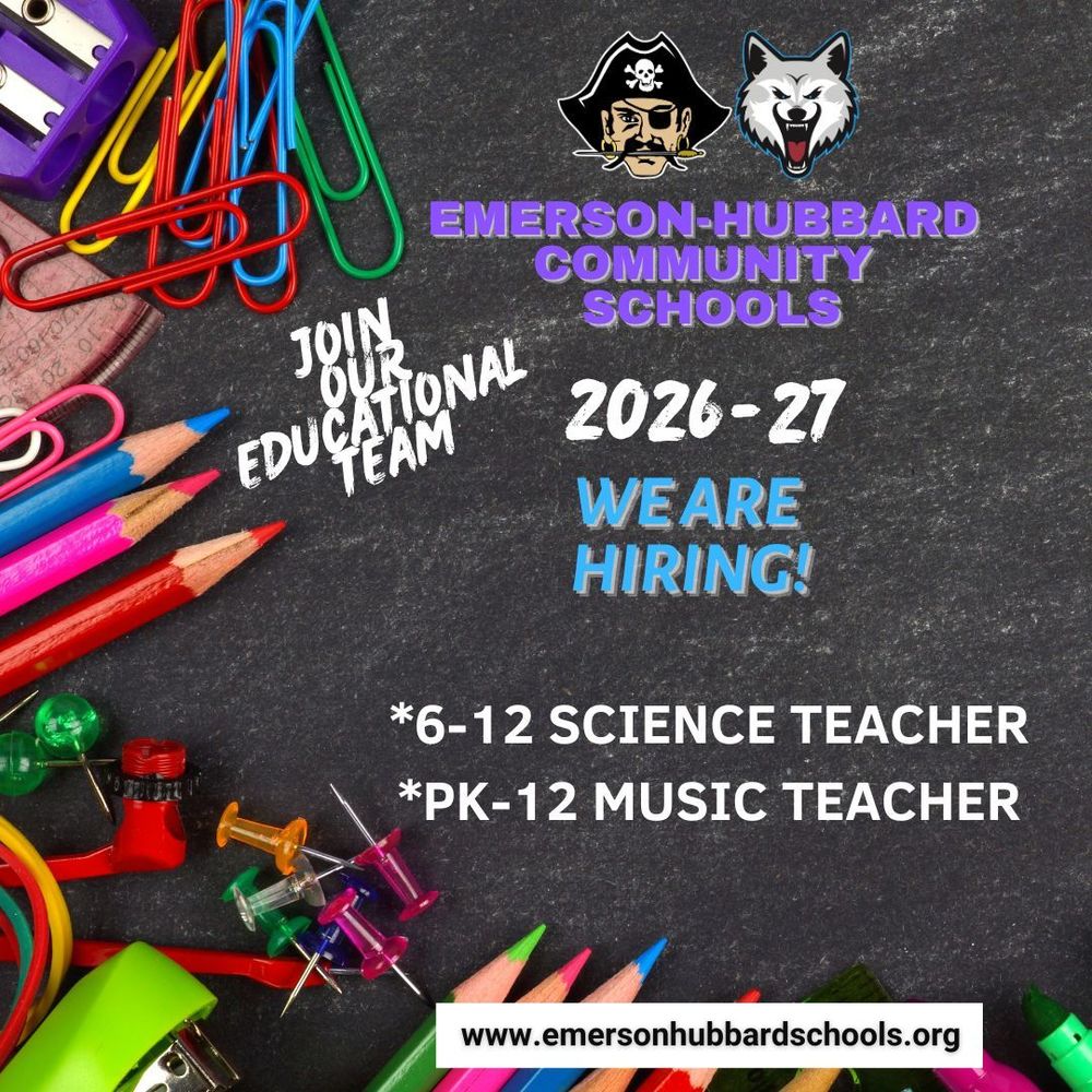 We Are Hiring science teacher and music teacher