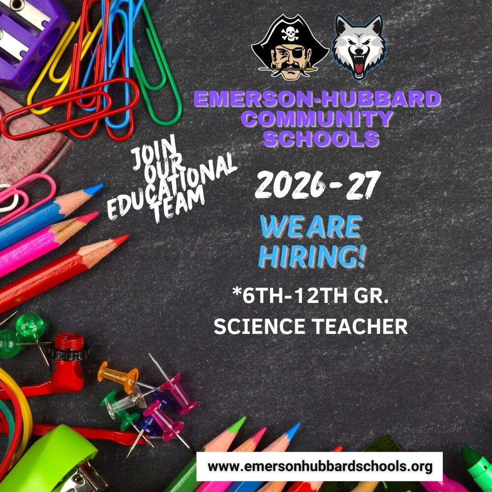 WE ARE HIRING-6-12th Science Teacher