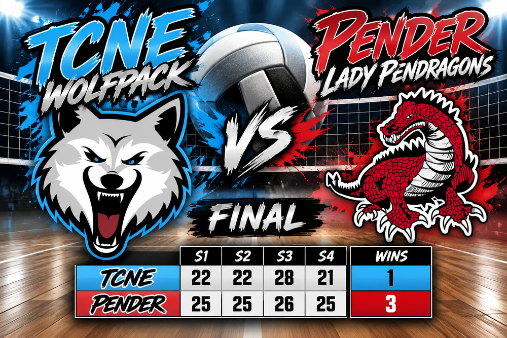 TCNE vs Pender 1-3 loss