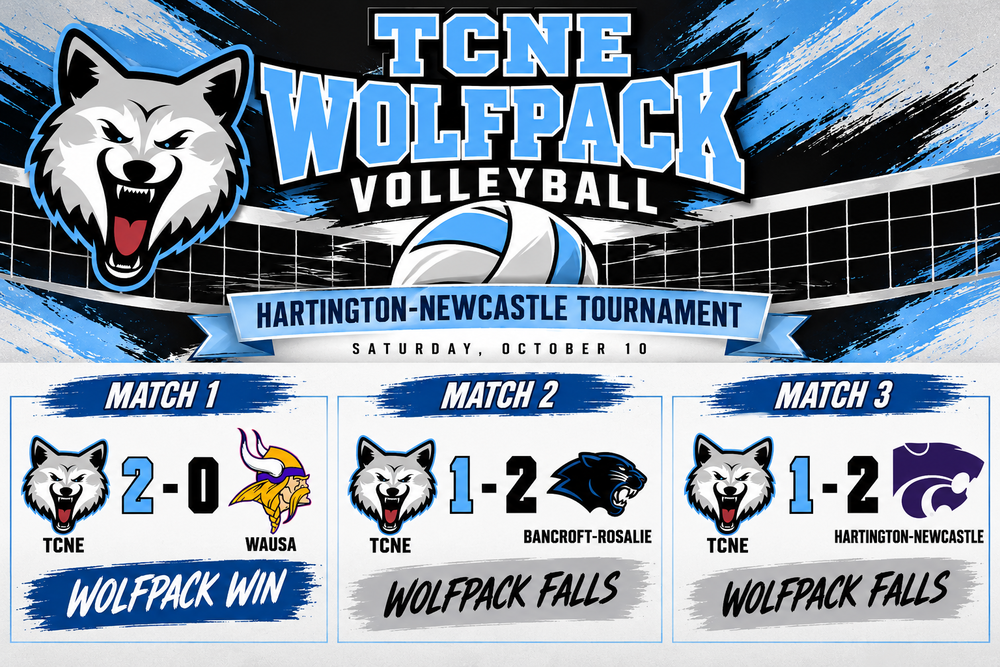 TCNE volleyball results