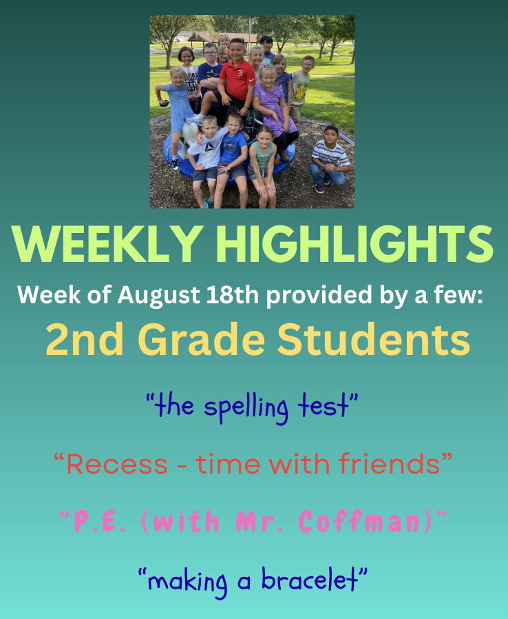 Weekly Highlights: Week of August 18, 2025 by 2nd grade
