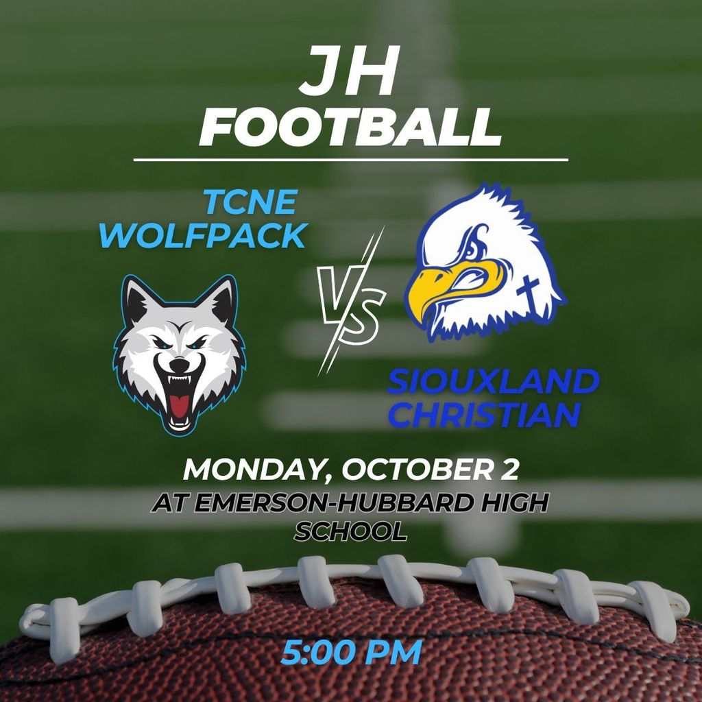 JH FB vs Siouxland Christian 5pm At Emerson