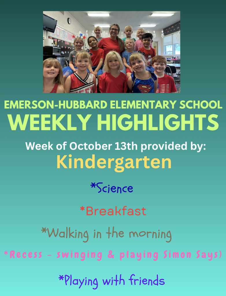 Last weeks elementary highlights are brought to you by some members of the kindergarten class!