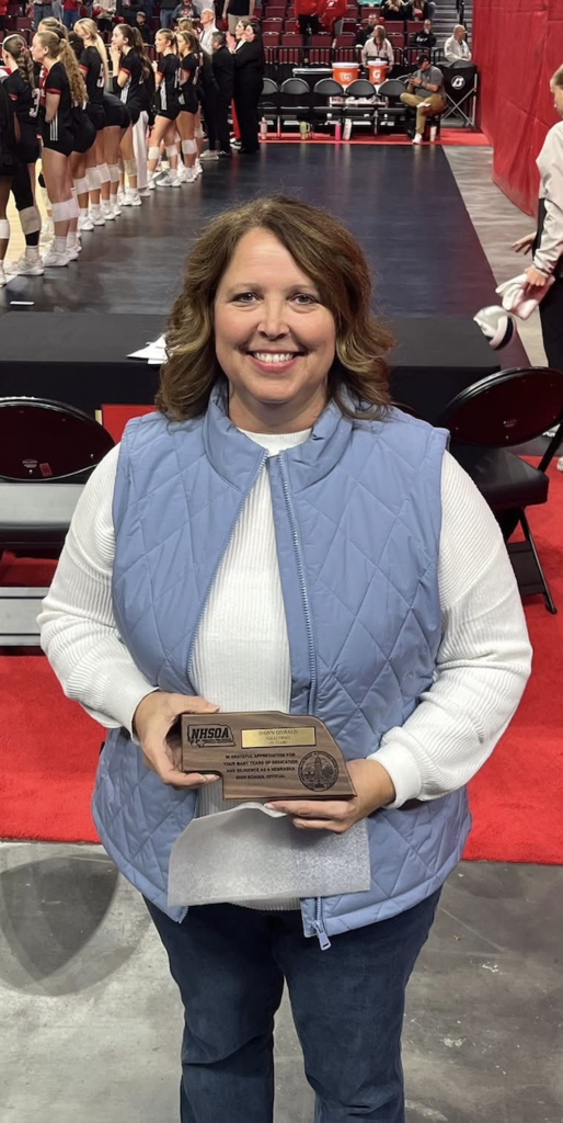 Congratulations Mrs. Oswald for 25 Years of Volleyball Officiating!