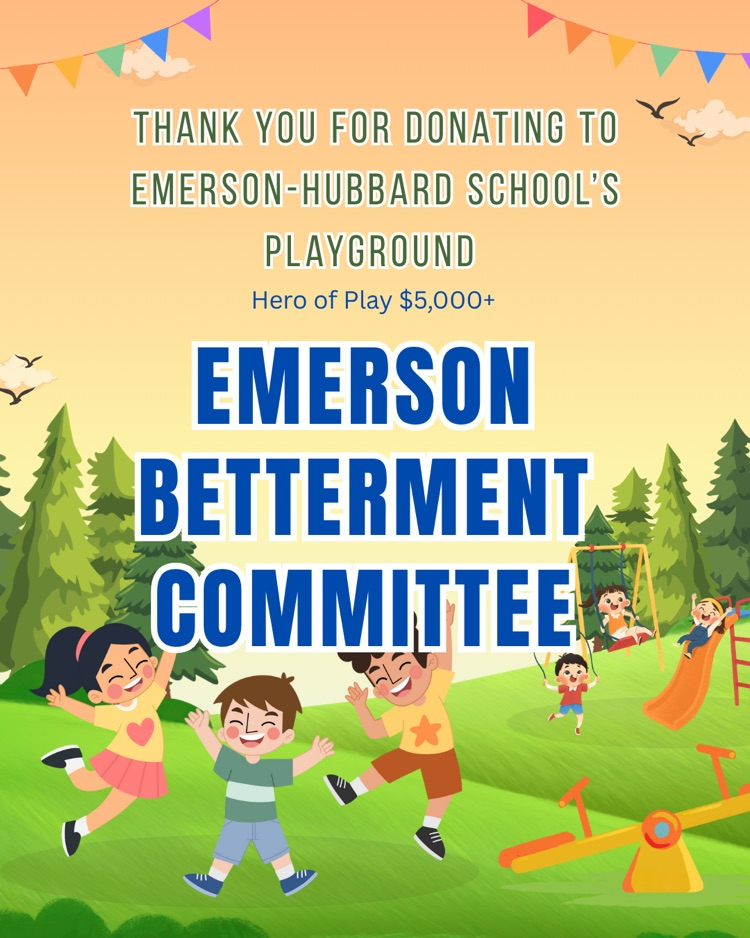 Thank you Emerson Betterment Committee for your generous donation! 
