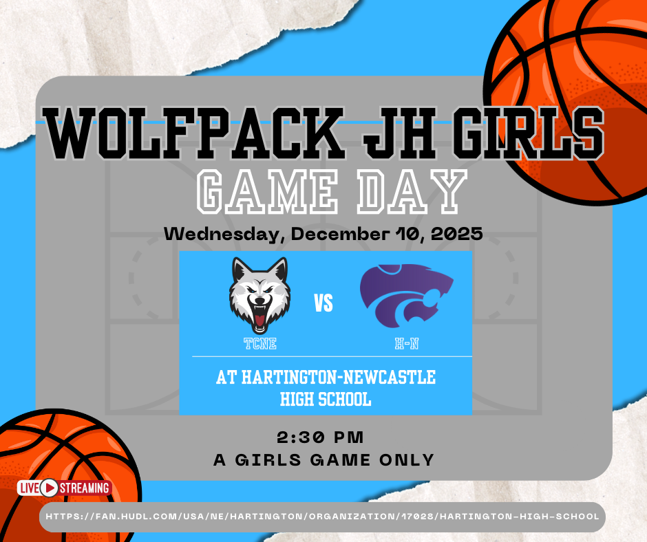 JH girls bb at Hartington 2:30 pm
