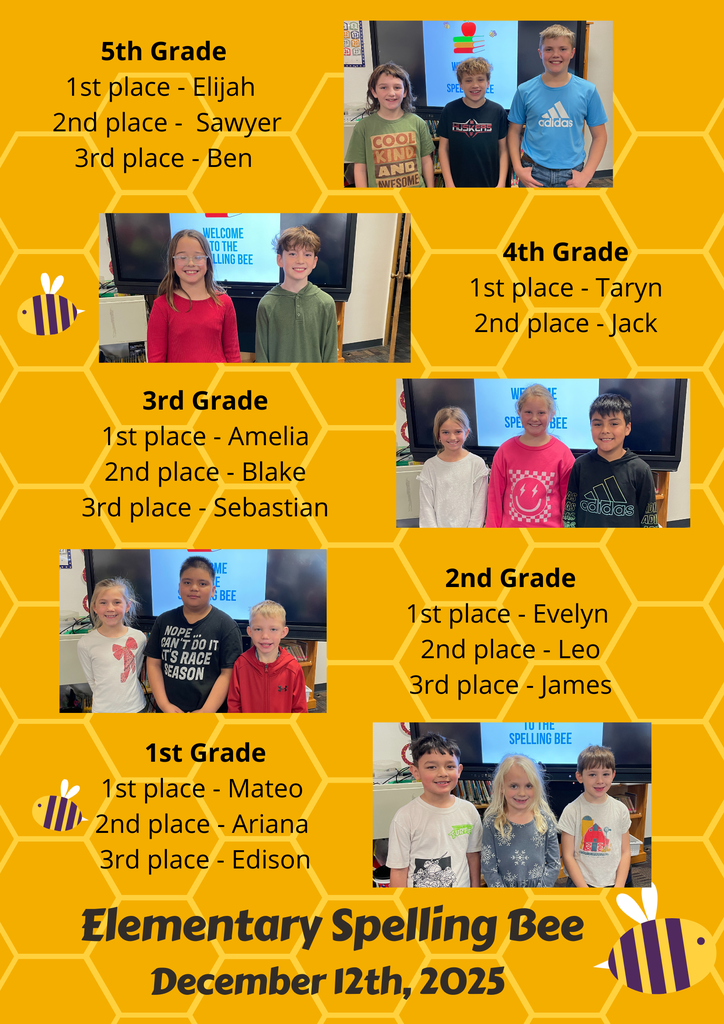 2025 Elementary Spelling Bee Winners