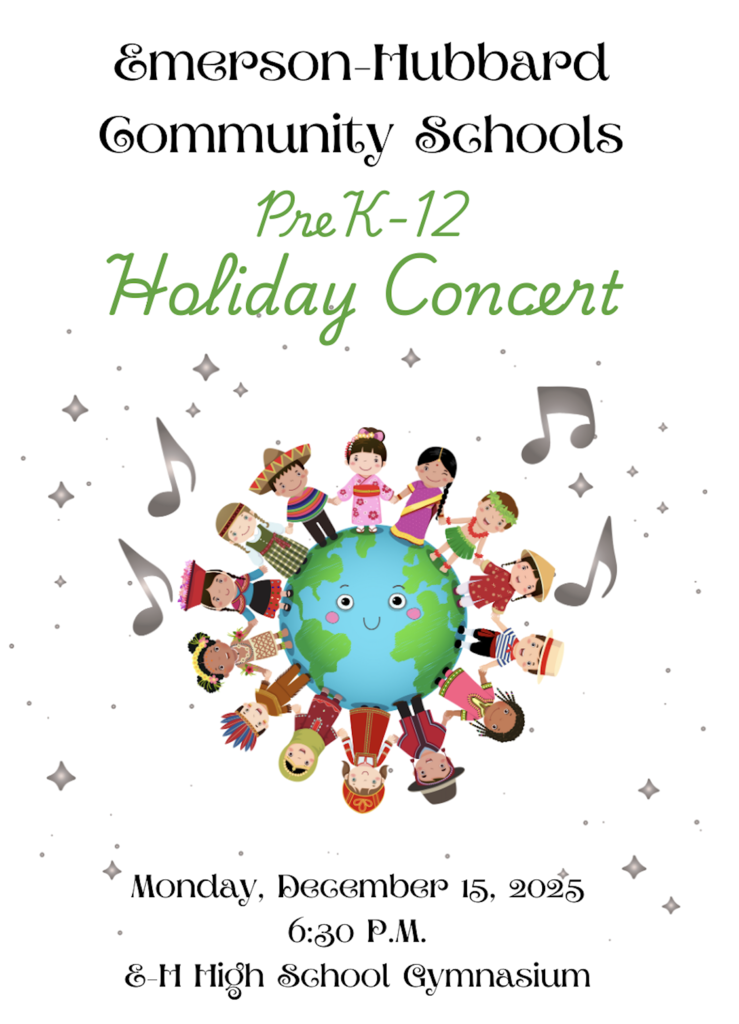 prek-12 holiday concert tonight at 6:30