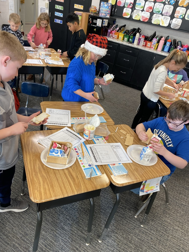 students building houses