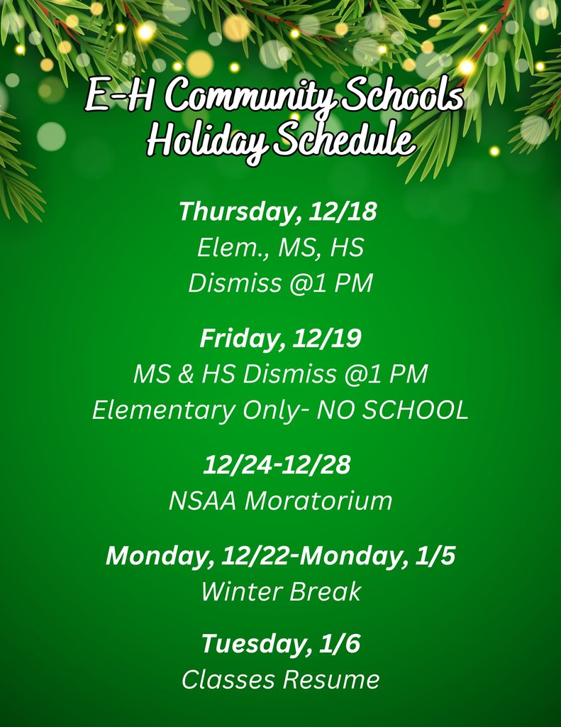 2025 Holiday Schedule