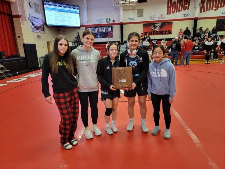 TCNE girls wrestling team runner up 