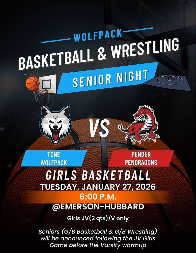 Senior night basketball and wrestling 6pm at E-H vs Pender