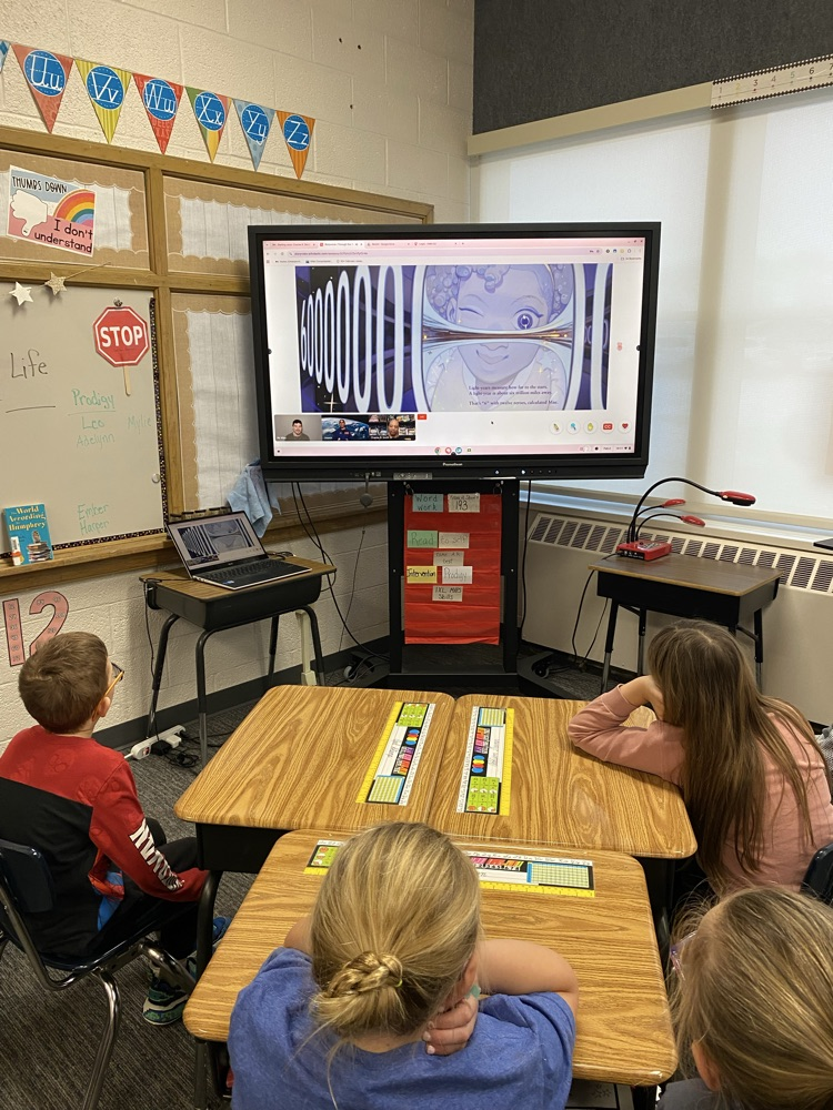 students listening to book