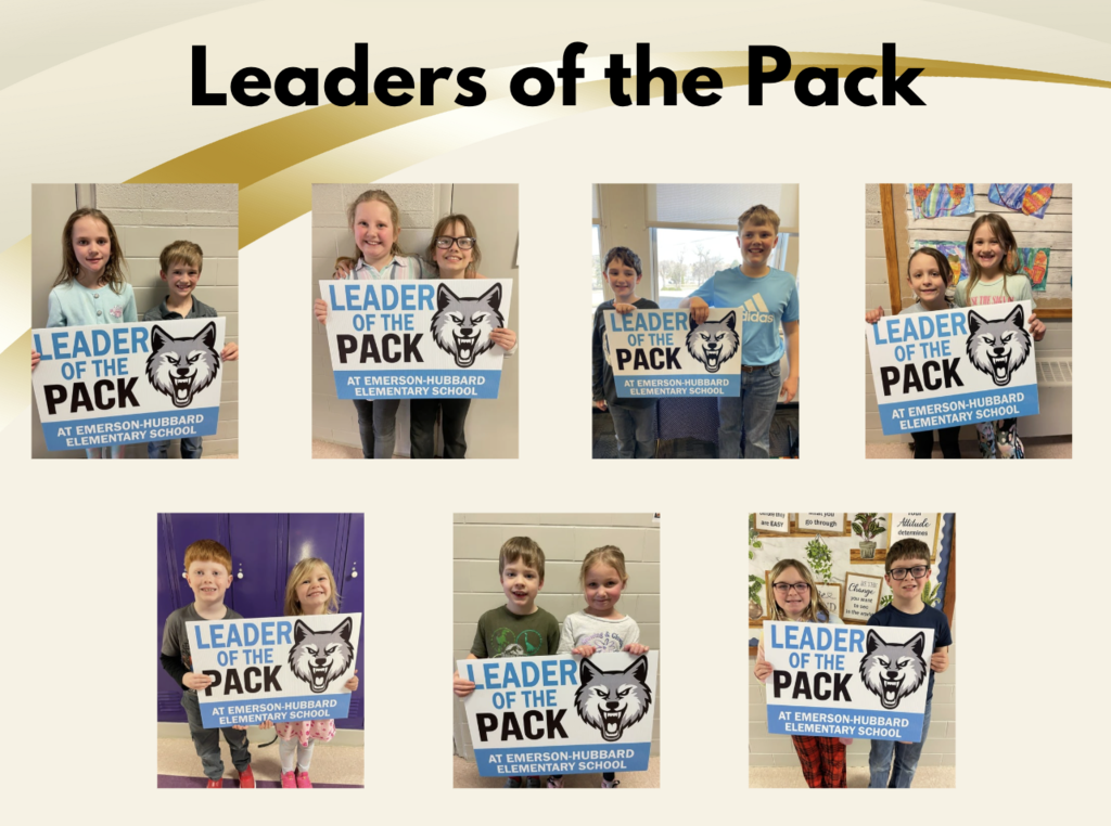 We’re excited to recognize our most recent Leaders of the Pack at Emerson-Hubbard Elementary! These students stand out for their leadership, kindness, responsibility, and respect—helping make our school a caring, supportive place to learn and grow. Join us in celebrating their great example and cheering on all our students as they continue to lead with character and heart!
