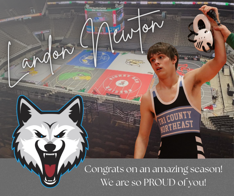 Landon Newton congrats at state
