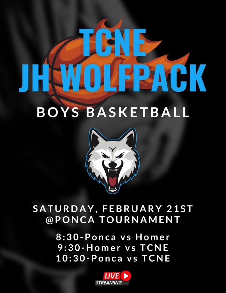 jh basketball tourney at Ponca 9:30