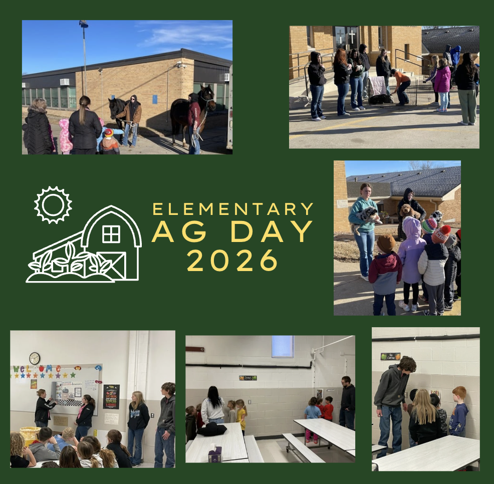 Thank you to the members of our FFA chapter and their sponsor, Mrs. Huber for hosting Elementary Ag Day today!