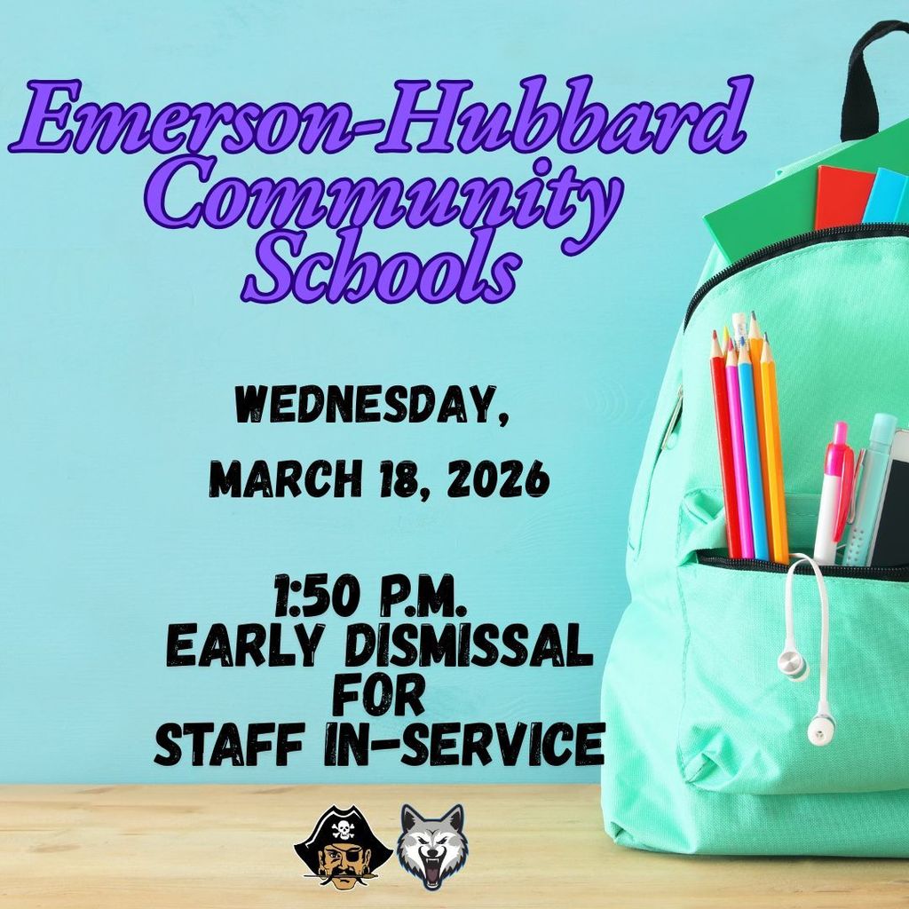 1:50 early dismissal Wednesday, March 18th 