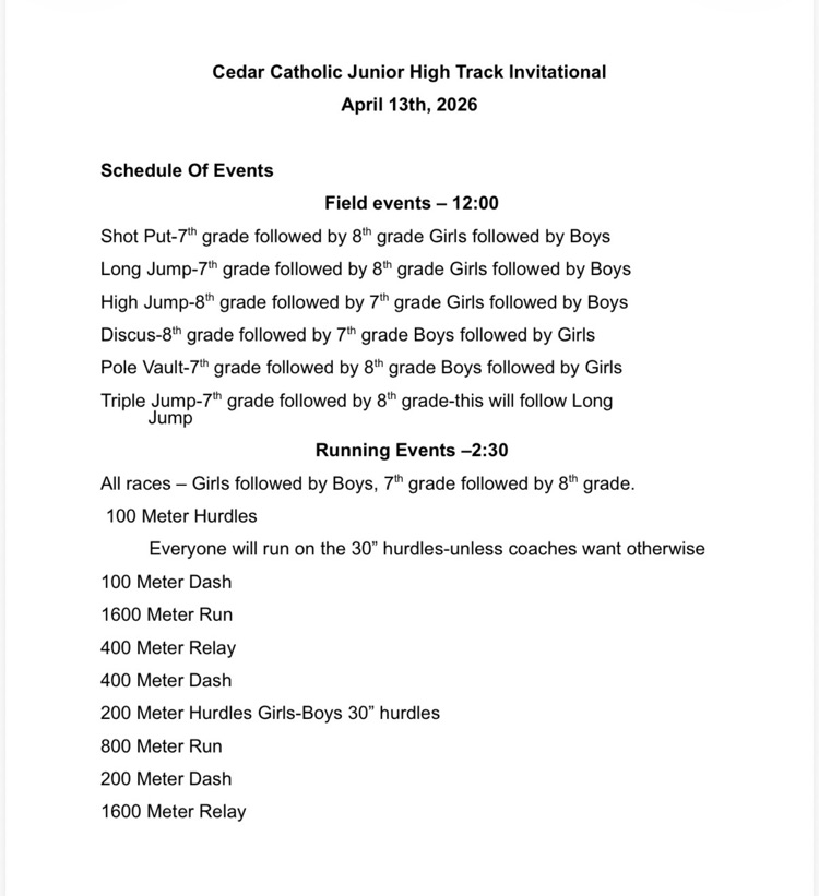 jh track schedule of events 