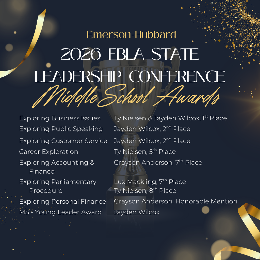 EH FBLA SLC Middle School Awards