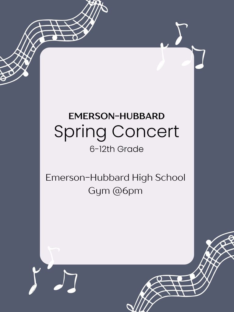 6-12th grade spring concert 6PM