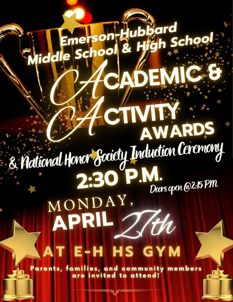 academic and activity awards 2:30 PM