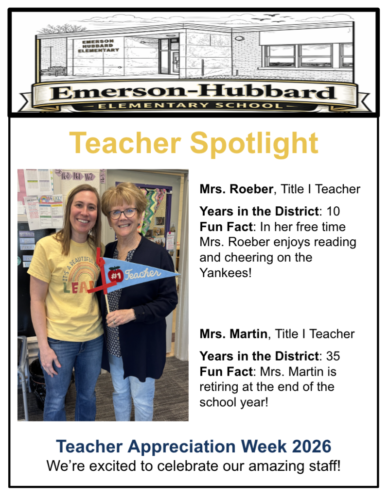 Teacher Appreciation Week 2026 - Teacher Spotlight: Mrs. Roeber and Mrs. Martin