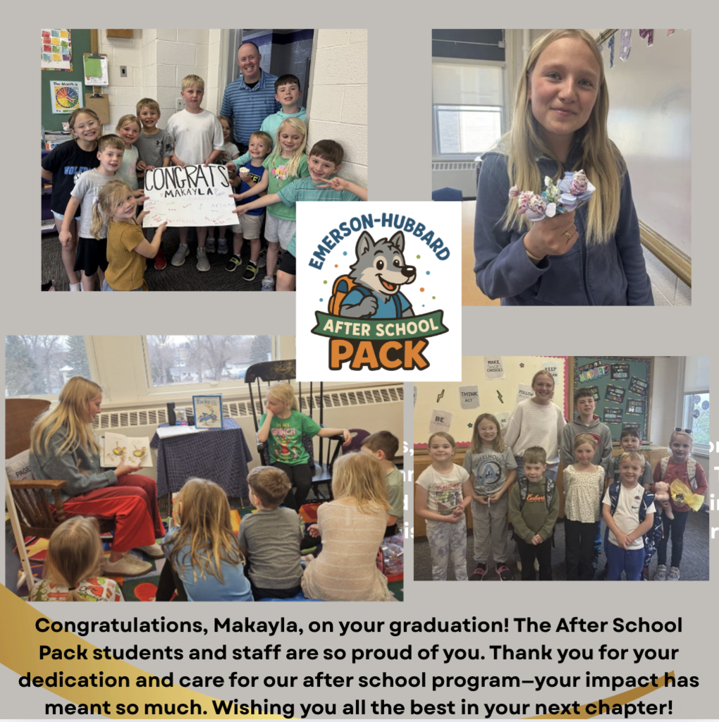 Congratulations, Makayla, on your graduation! The After School Pack students and staff are so proud of you. Thank you for your dedication and care for our after school program—your impact has meant so much. Wishing you all the best in your next chapter!