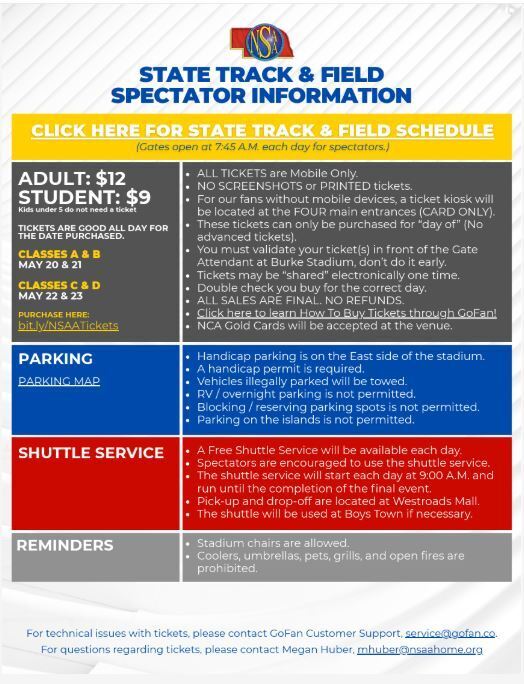 state track spectator information