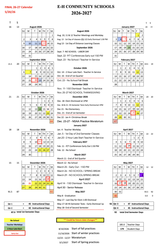 Back to school reminders 