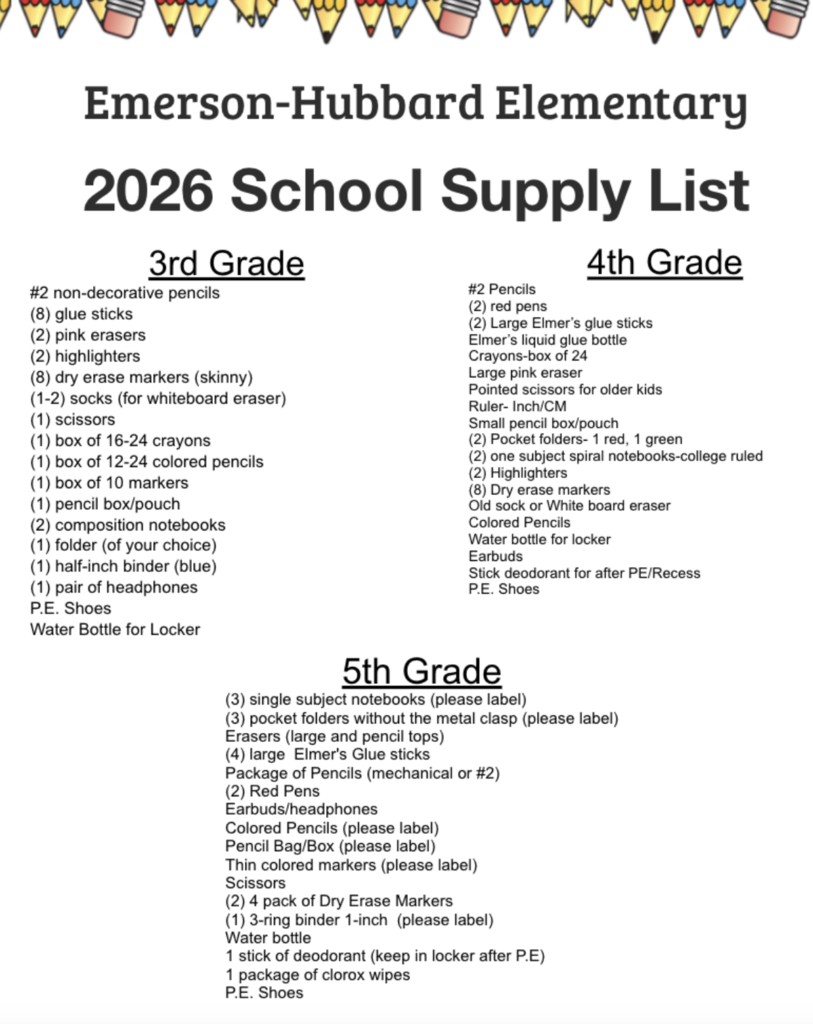 Back to school reminders 