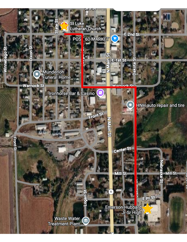 walking map for evacuation drill